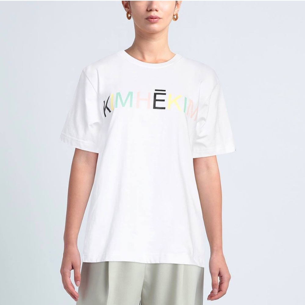 KIMHĒKIM White Logo T-Shirt - Size Medium